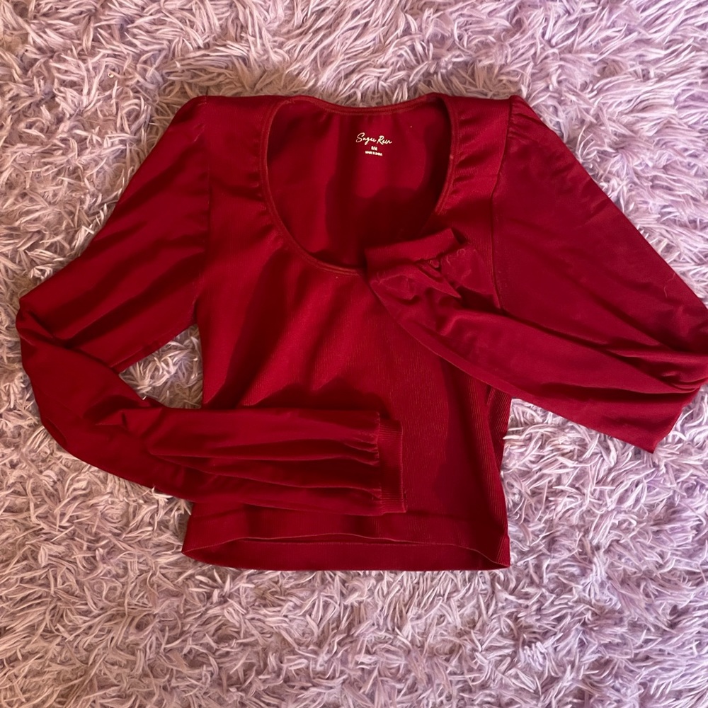 Red long sleeved shirt PERFECT for holiday season